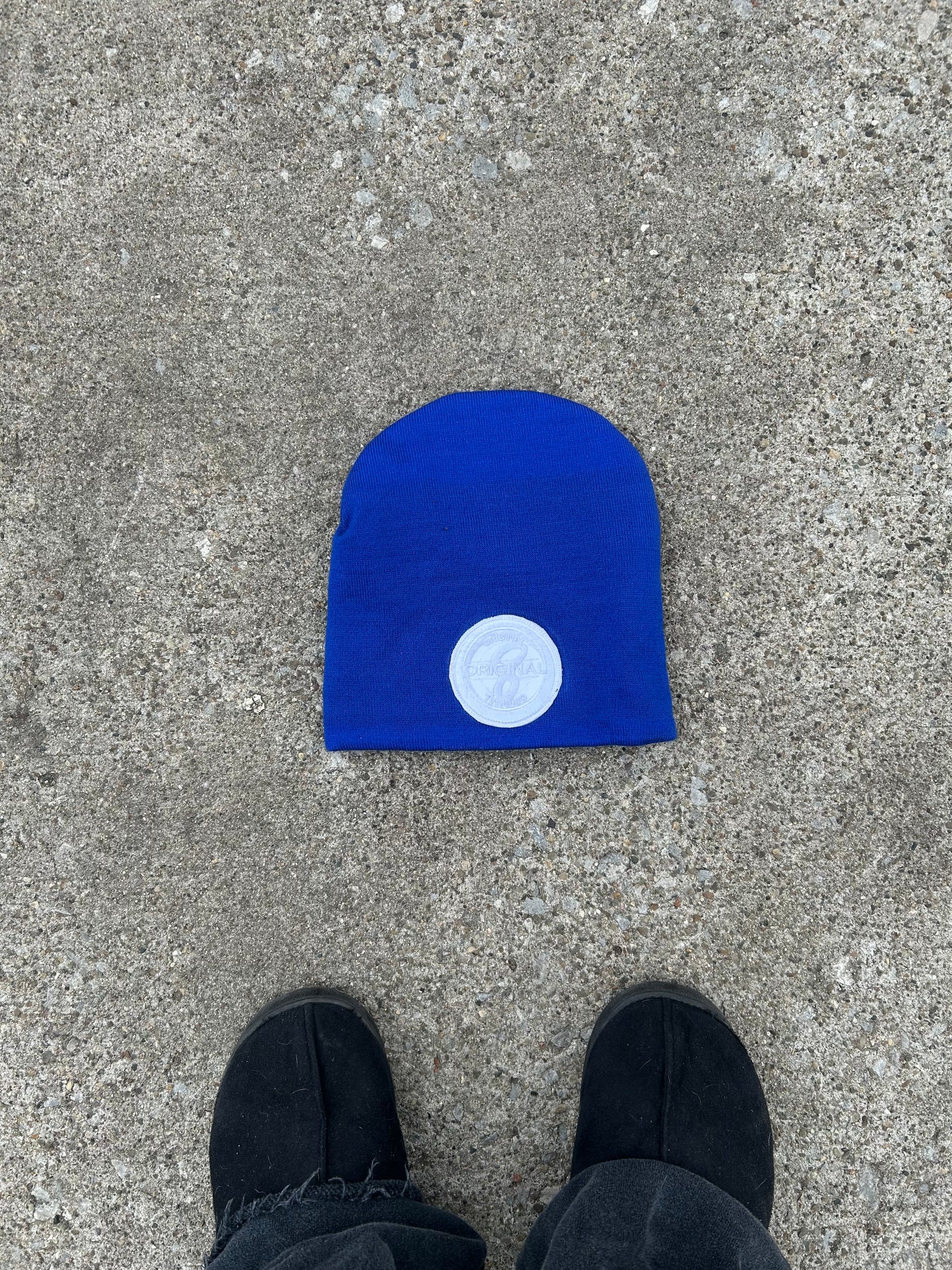 Blue beanie